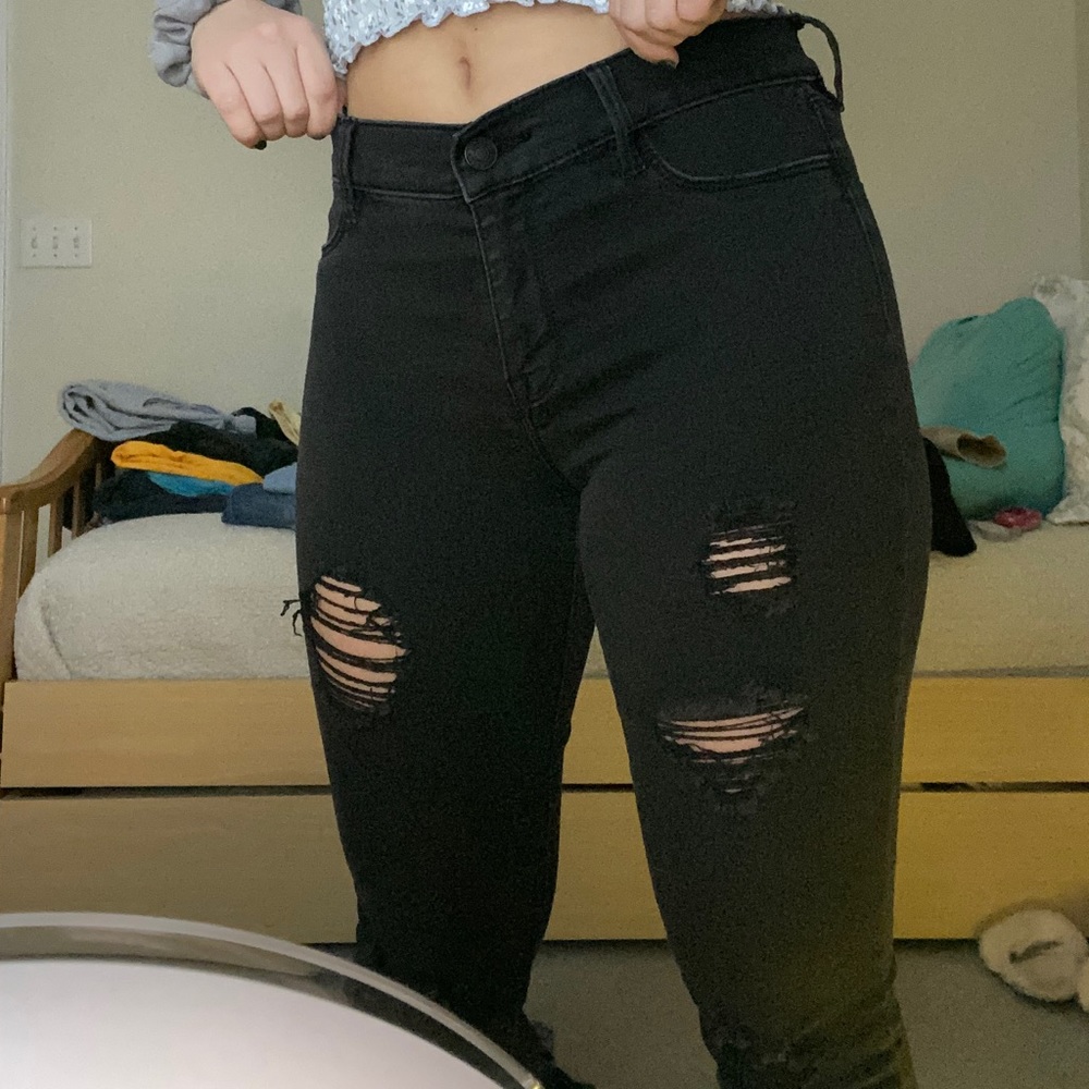 Pacsun Black Low/Mid Ripped Jeggings